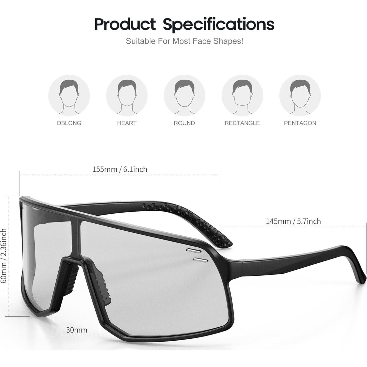 Gafas Fotoquímicas UV400 YOZISS para Ciclismo y Deportes