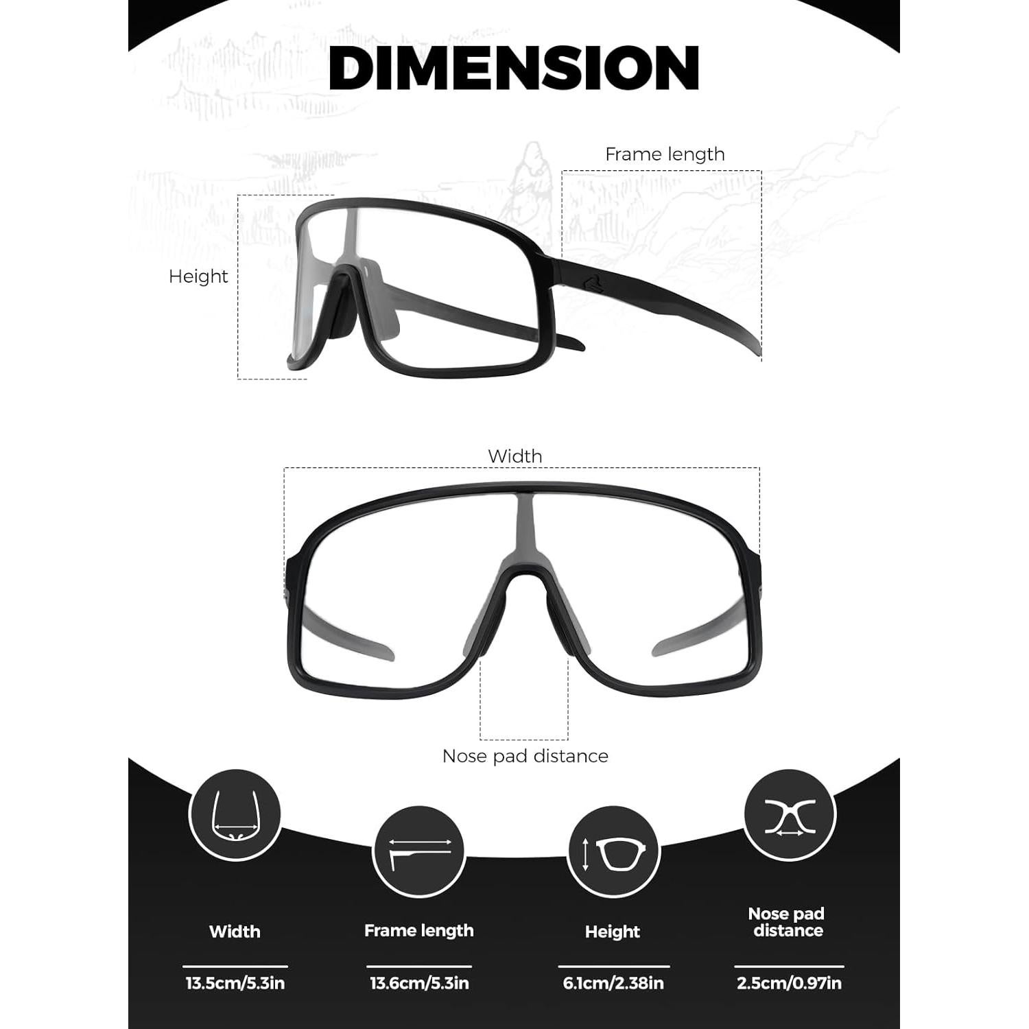Gafas de sol fotochromáticas ROCKBROS para ciclismo UV400