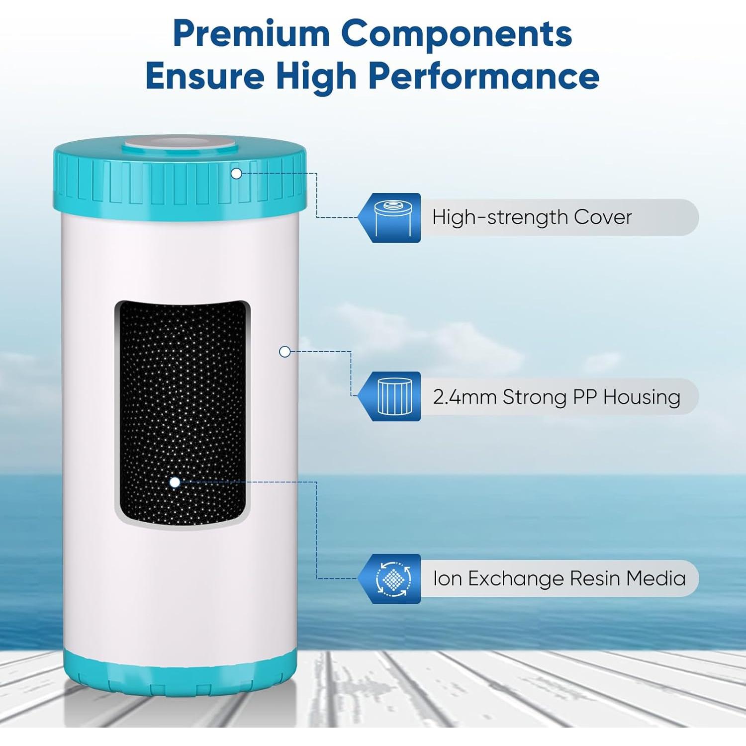 Filtro de Agua PUREPLUS 10" x 4.5" Eliminación de Hierro y Manganeso