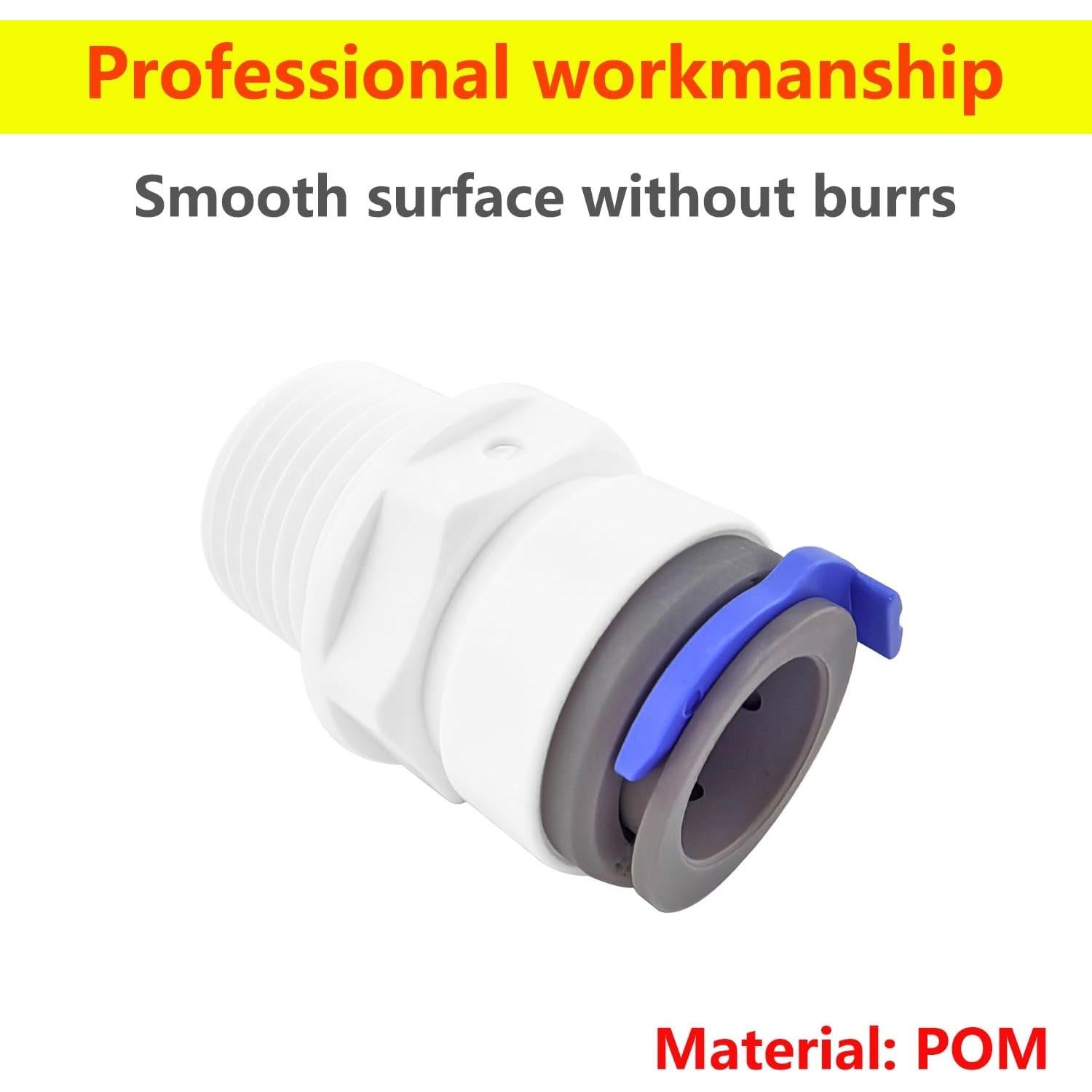 Conector Rápido Qrity 1/2" Macho a 1/2" Recto para Agua