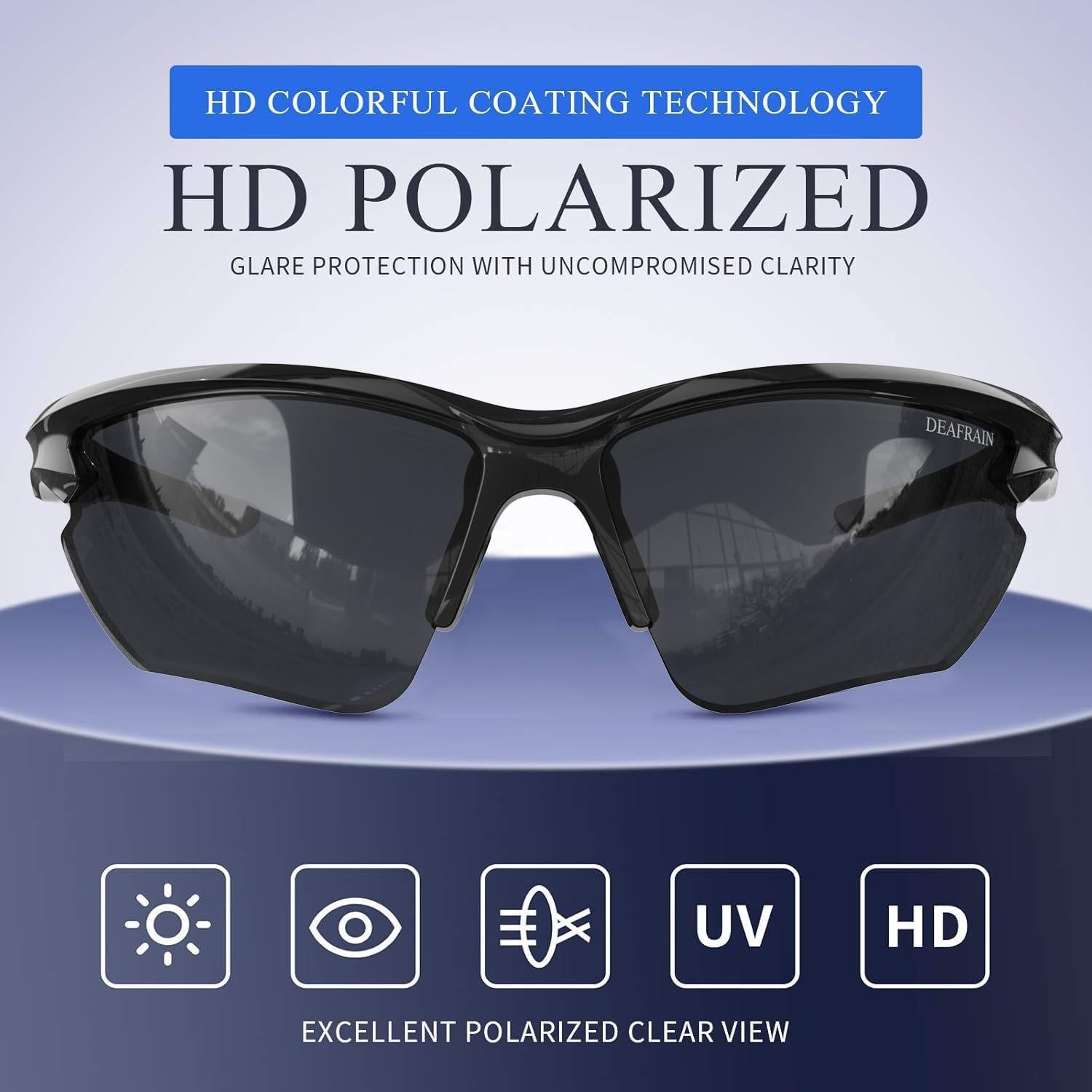 Gafas de sol deportivas DEAFRAIN Dfsg21b polarizadas UV400