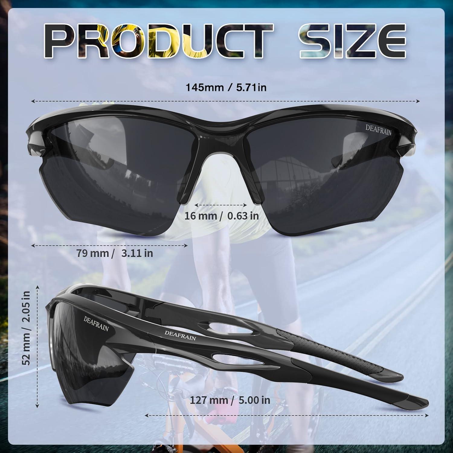 Gafas de sol deportivas DEAFRAIN Dfsg21b polarizadas UV400