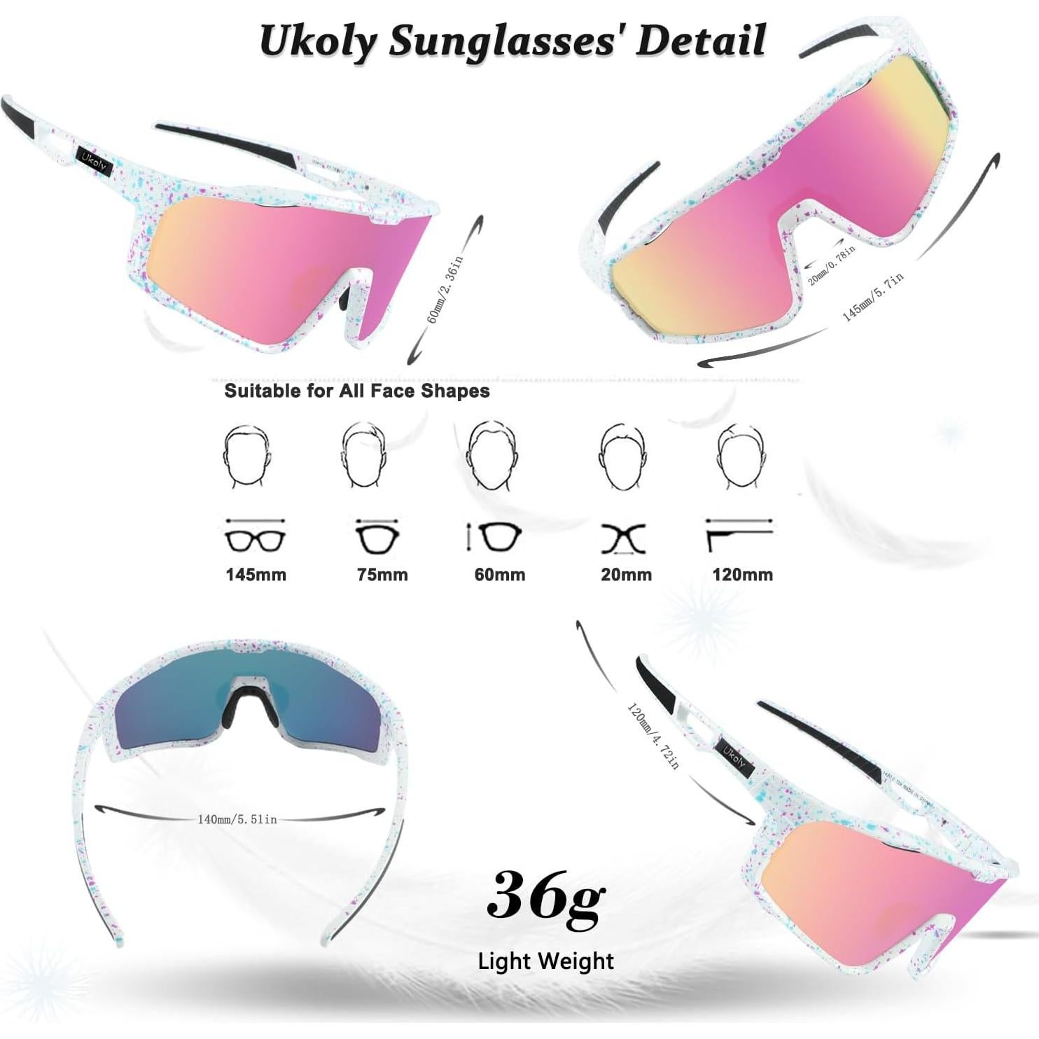 Gafas de sol deportivas Ukoly modelo 620 con UV400