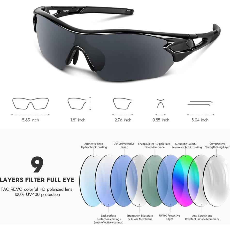 Gafas de sol BEACOOL polarizadas para deportes y actividades