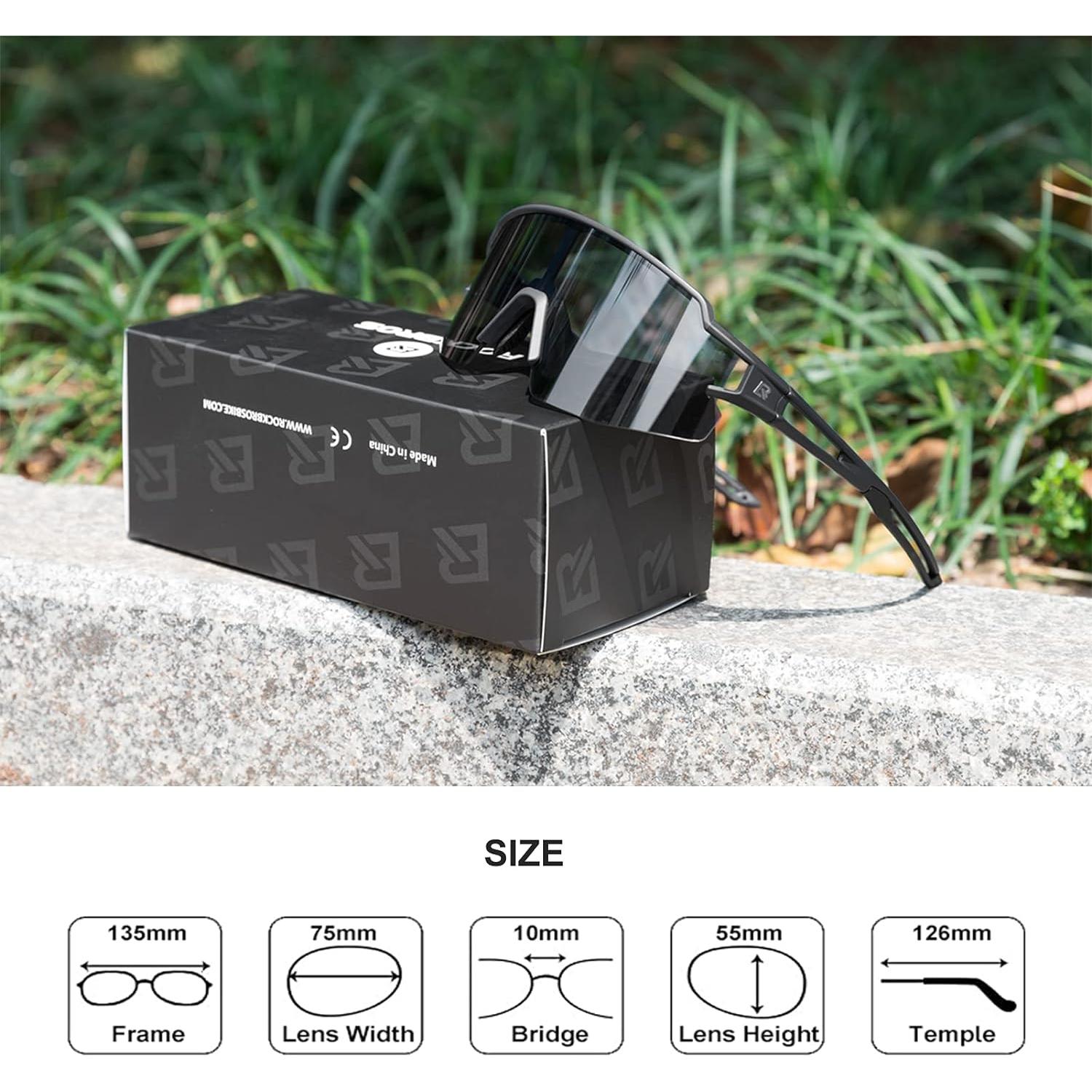 Gafas de sol fotocromáticas ROCKBROS para ciclismo UV400