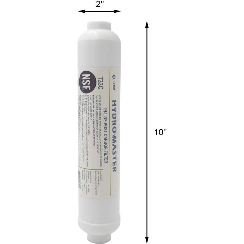 Filtro de Carbono Posterior Hydro Master 10x5 cm NPT 1/4"