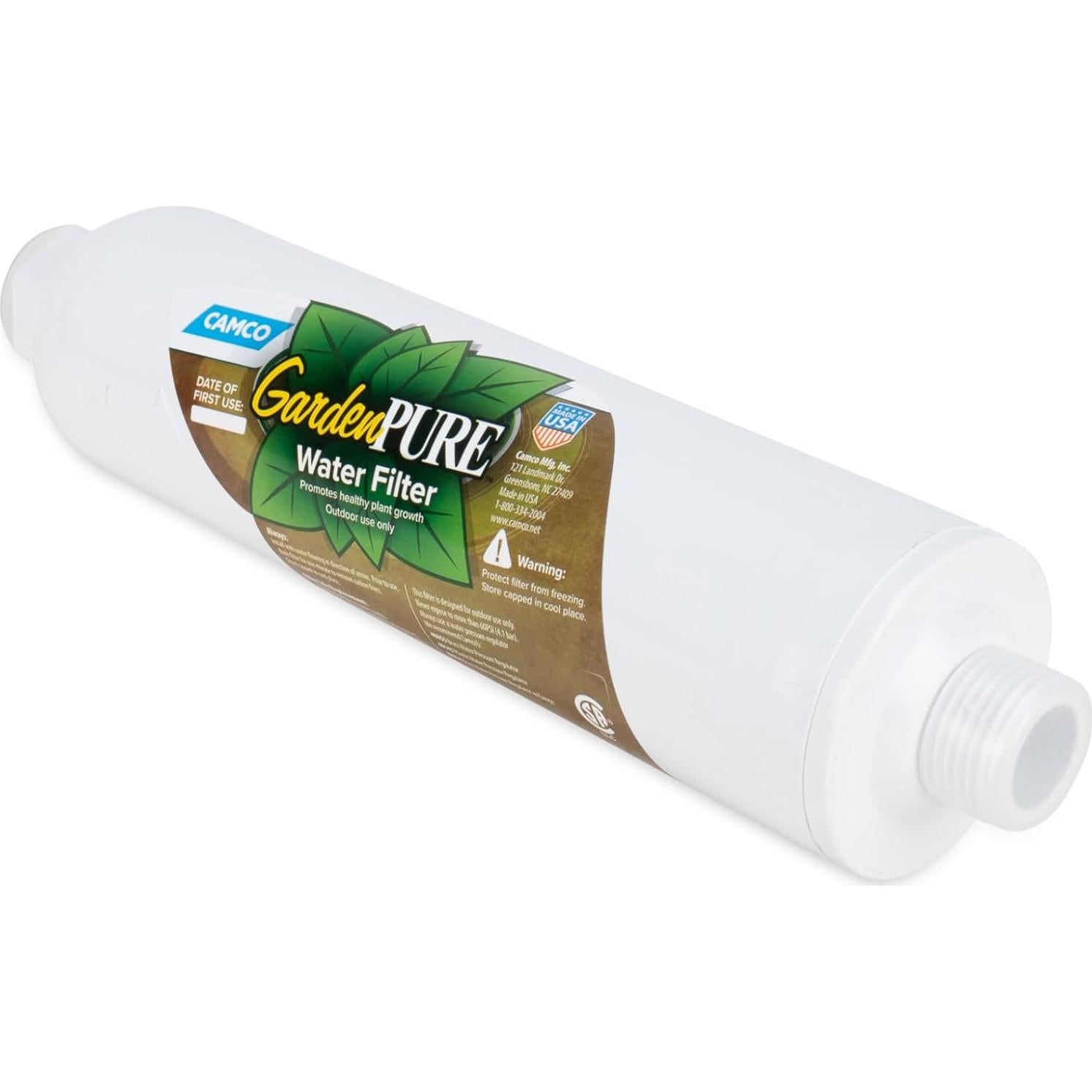 Filtro de Agua de Carbono Camco GardenPURE 40691 - Filtra Cloro y Cloramina