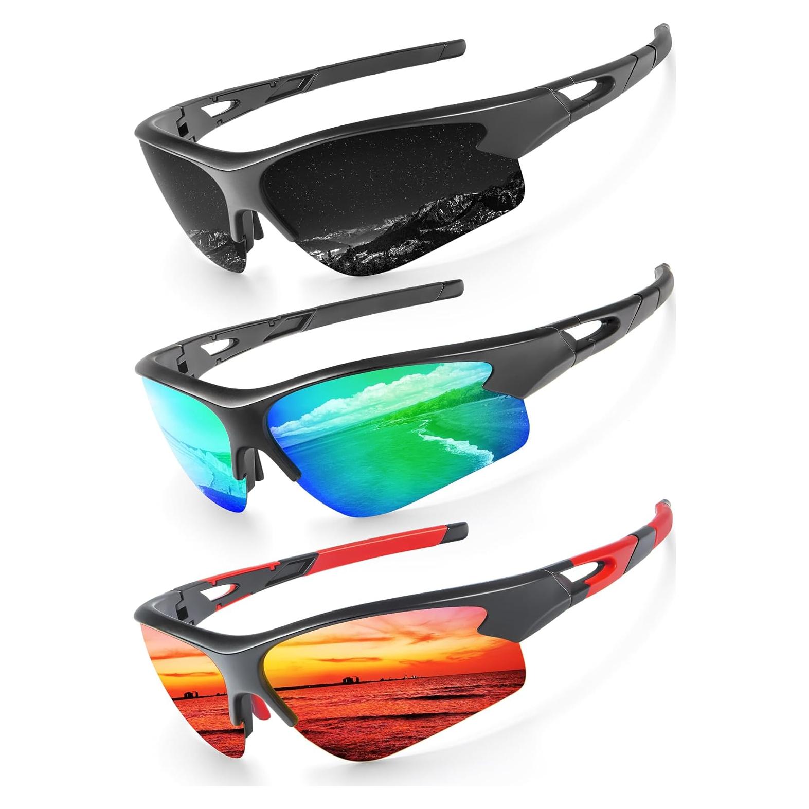 Gafas de sol KALIYADI polarizadas UV para hombres 3 paquetes