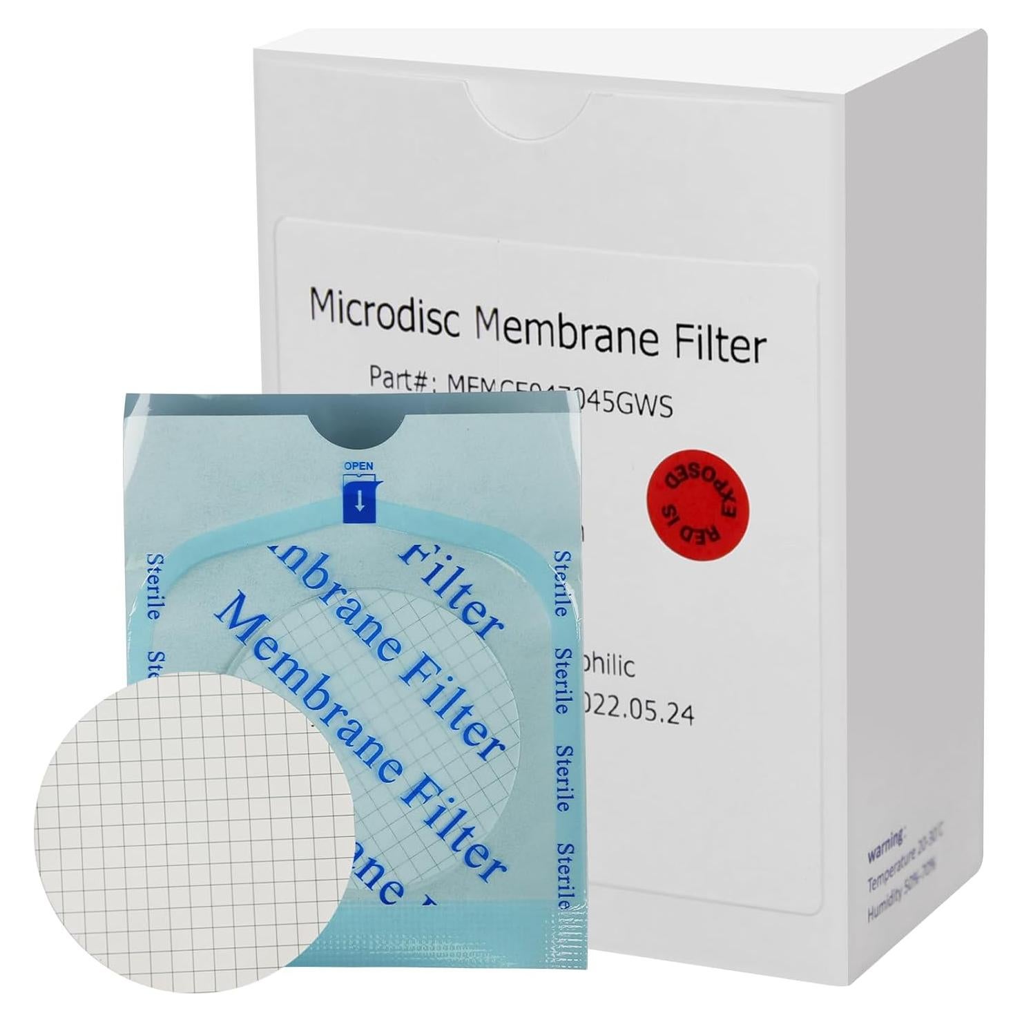 Filtro de Membrana Estéril SimPure MCE 47mm 0.45um Paquete 100