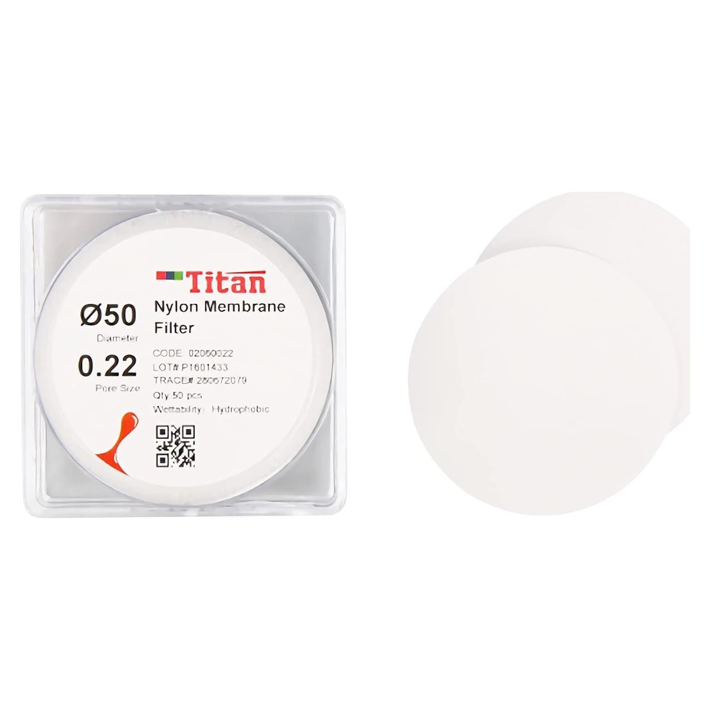 Filtro de Membrana de Nylon 0.22um 50mm 100pcs ADAMAS-BETA