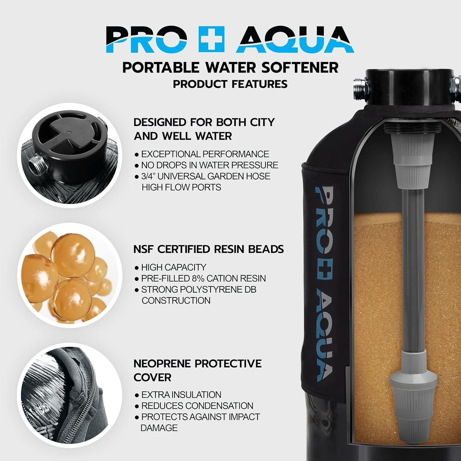 Ablandador de Agua Portátil PRO+AQUA WS-P-16-BNDL 16,000 Granos