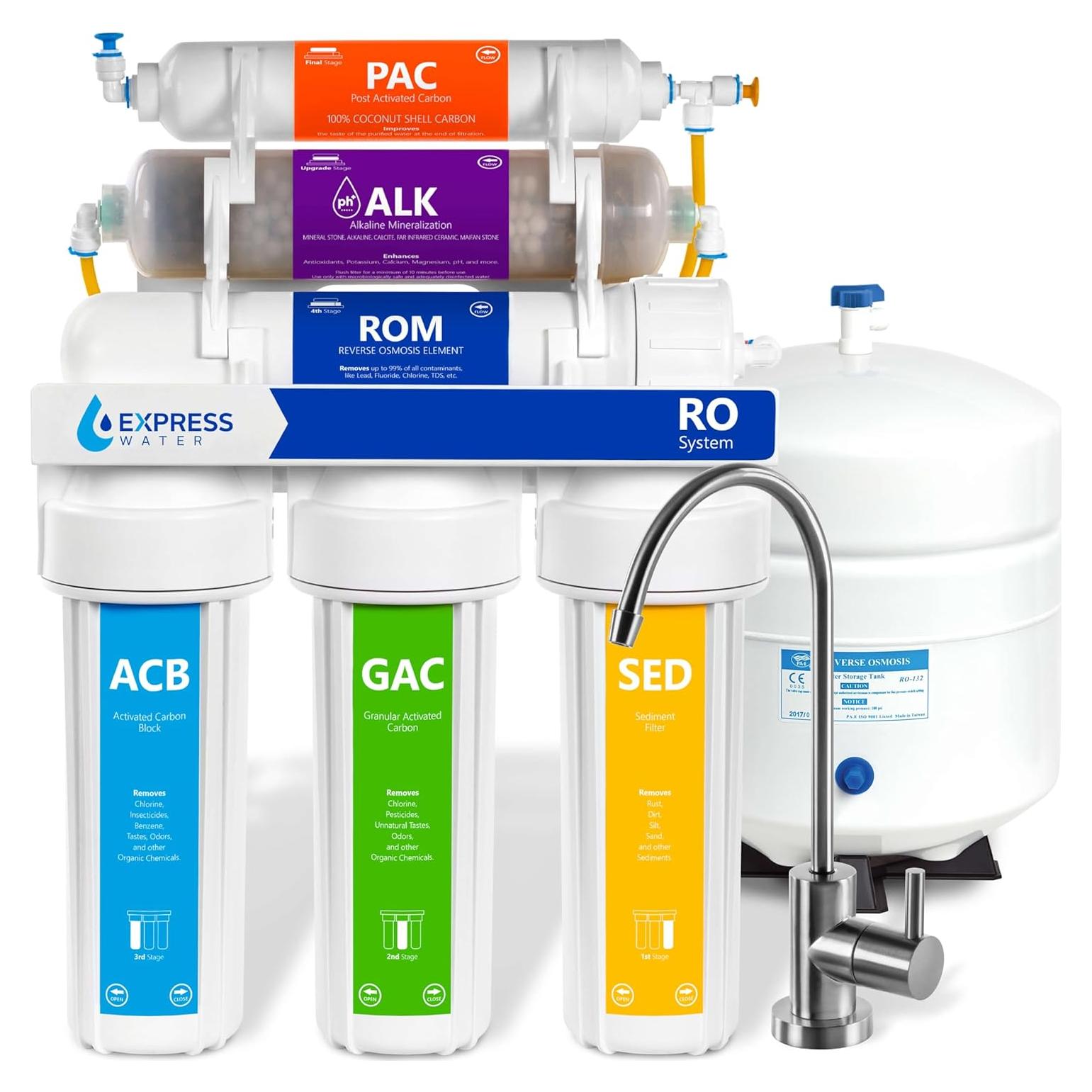 Sistema de Filtro de Agua por Ósmosis Inversa Express Water ROALK10M