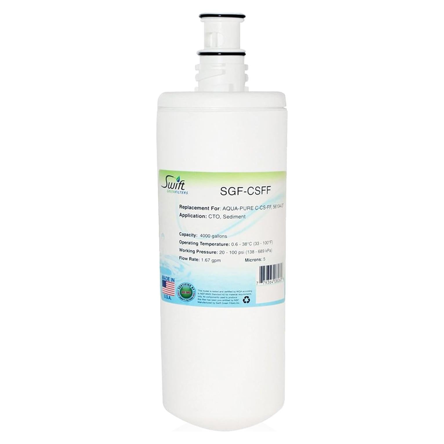 Filtro de Agua Swift Green SGF-CSFF - Reemplazo 3M Aqua Pure - 6 Paquete