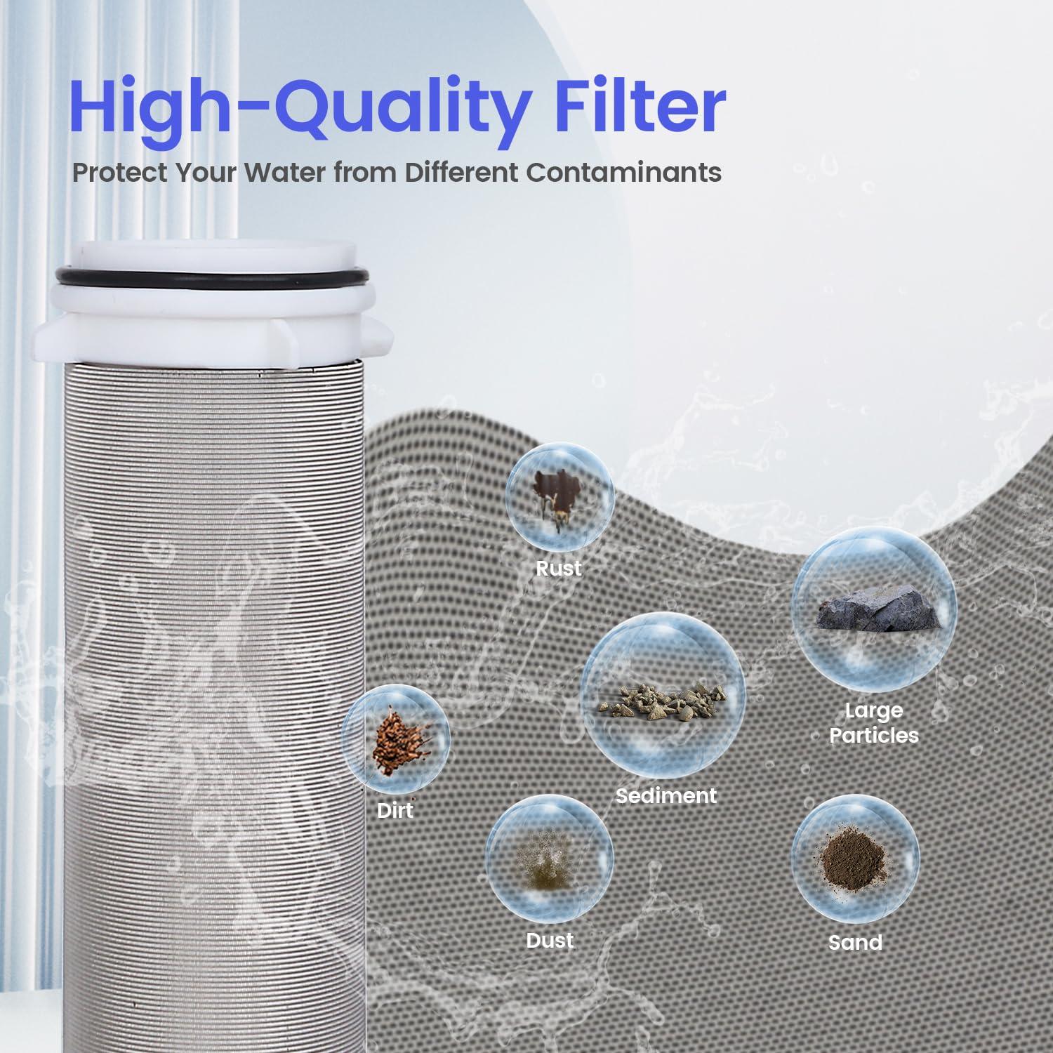 Filtro de agua Amwater de acero inoxidable 304 40 micrones