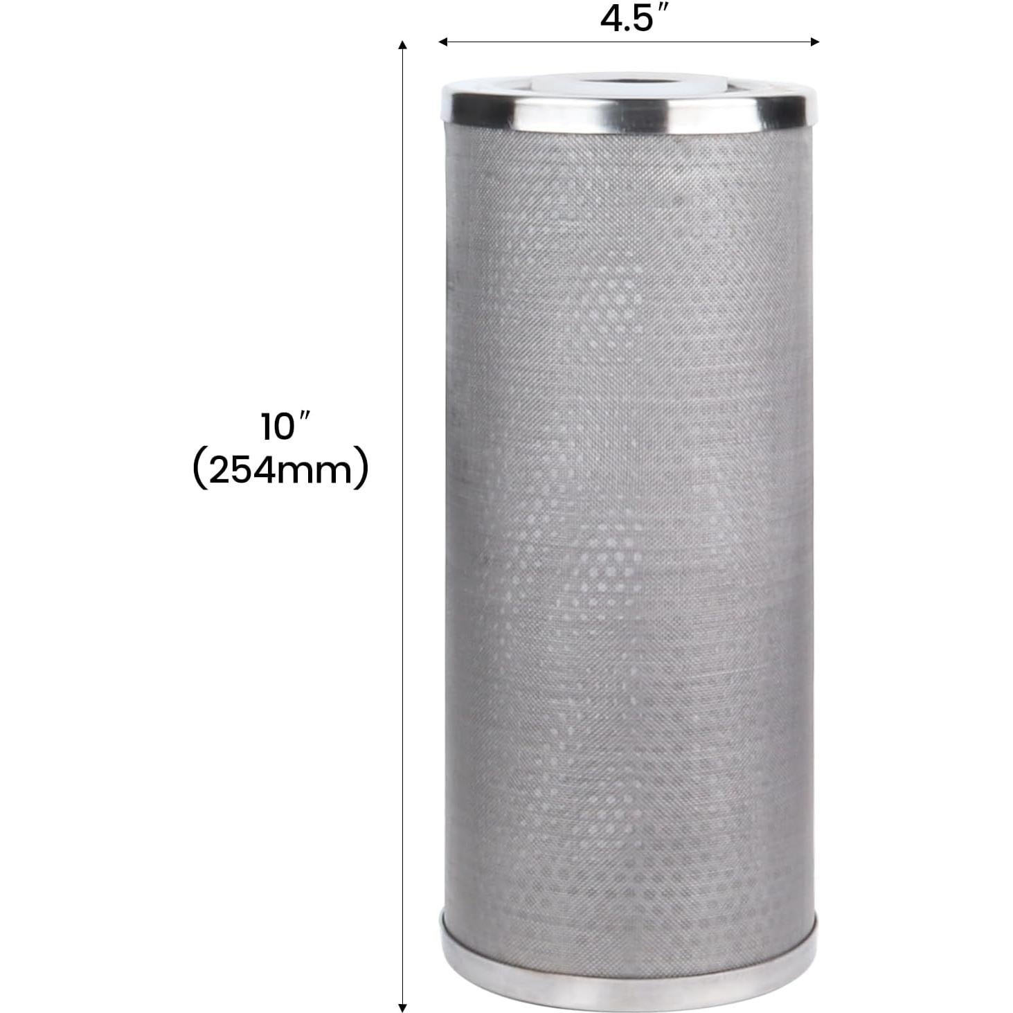 Cartucho de Filtro de Acero Inoxidable Amwater 10" x 4.5" 5 Micrones