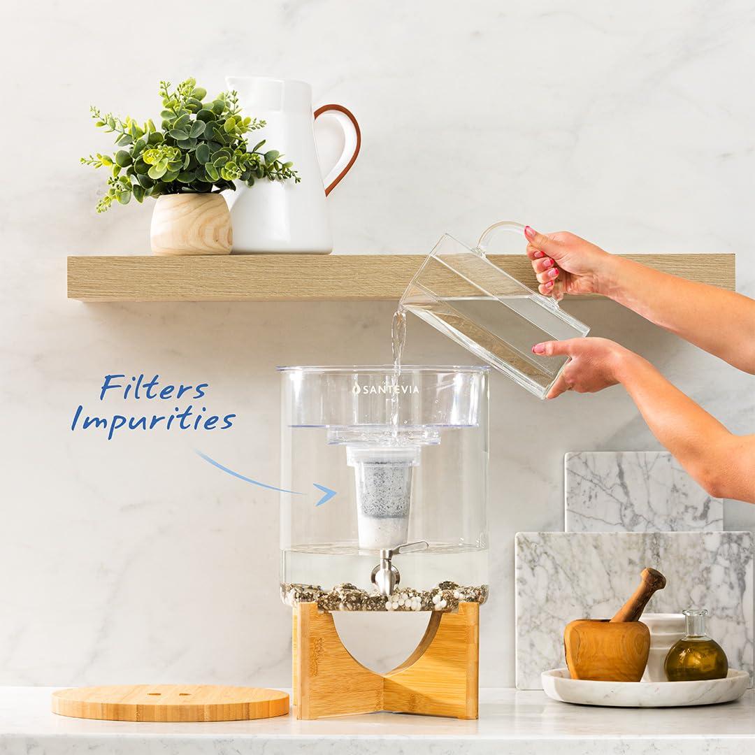 Sistema de Filtración de Agua Santevia de Vidrio 8L - Purificador Alcalino