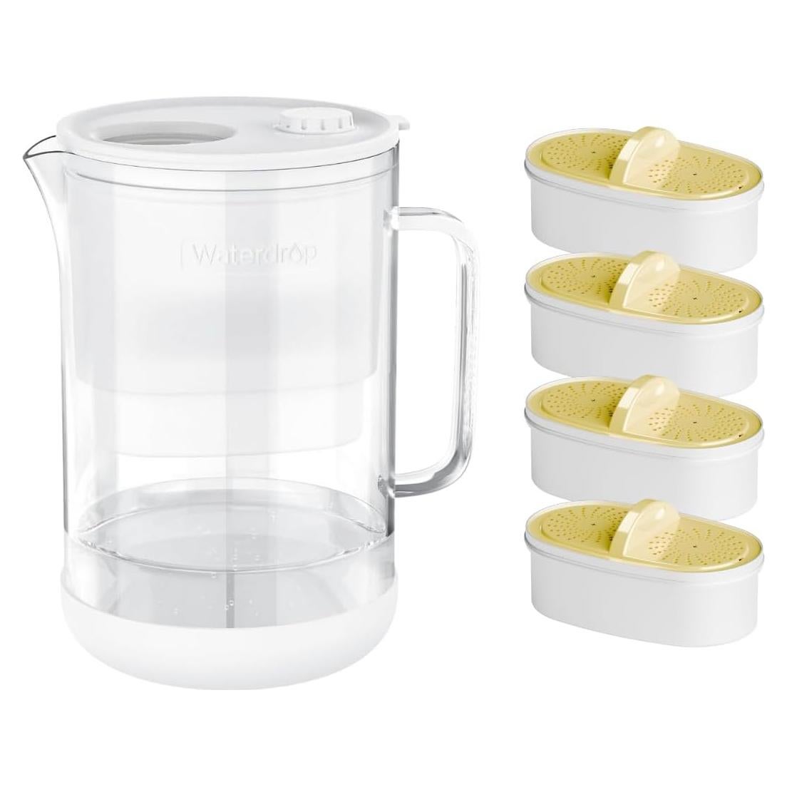 Jarra de Filtro de Agua de Vidrio Waterdrop 10 Tazas Ecológica