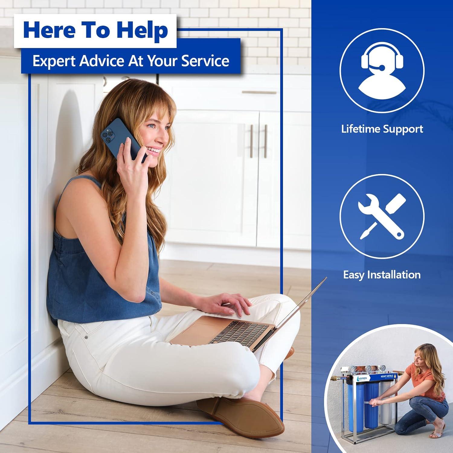 Filtro de Agua KDF Express Water 4.5" x 20" Metales Pesados