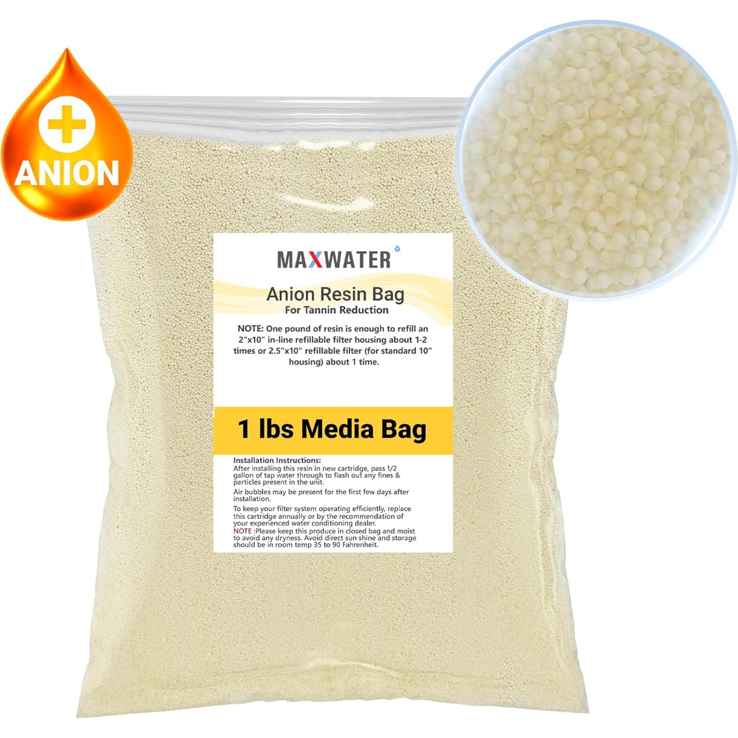 Resina Aniónica Fuerte Max Water 0.45 kg para Ósmosis Inversa