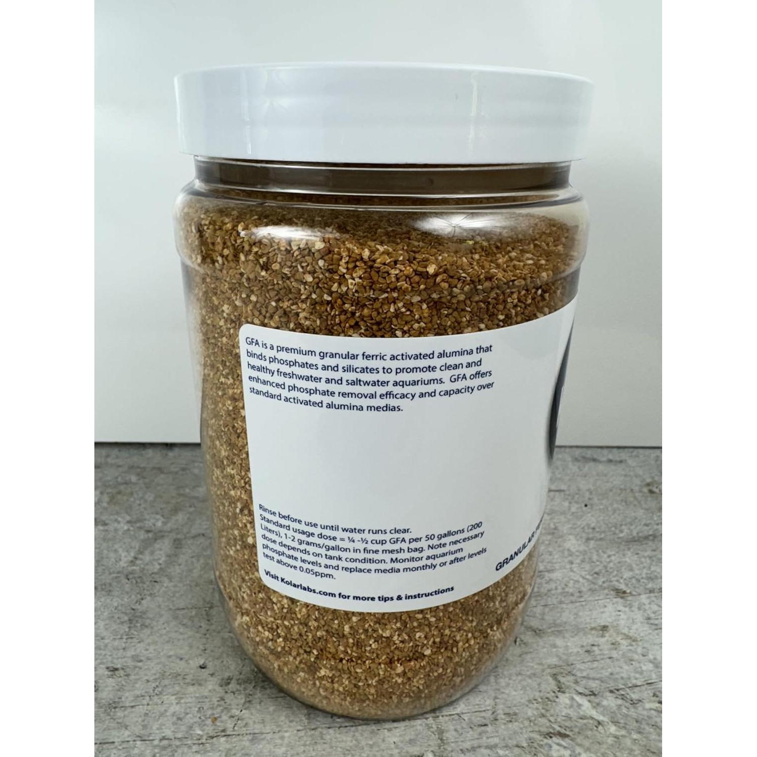 Kolar Labs Alúmina Ferrica Granular GFA 700g - Reductor de Fosfatos para Acuarios