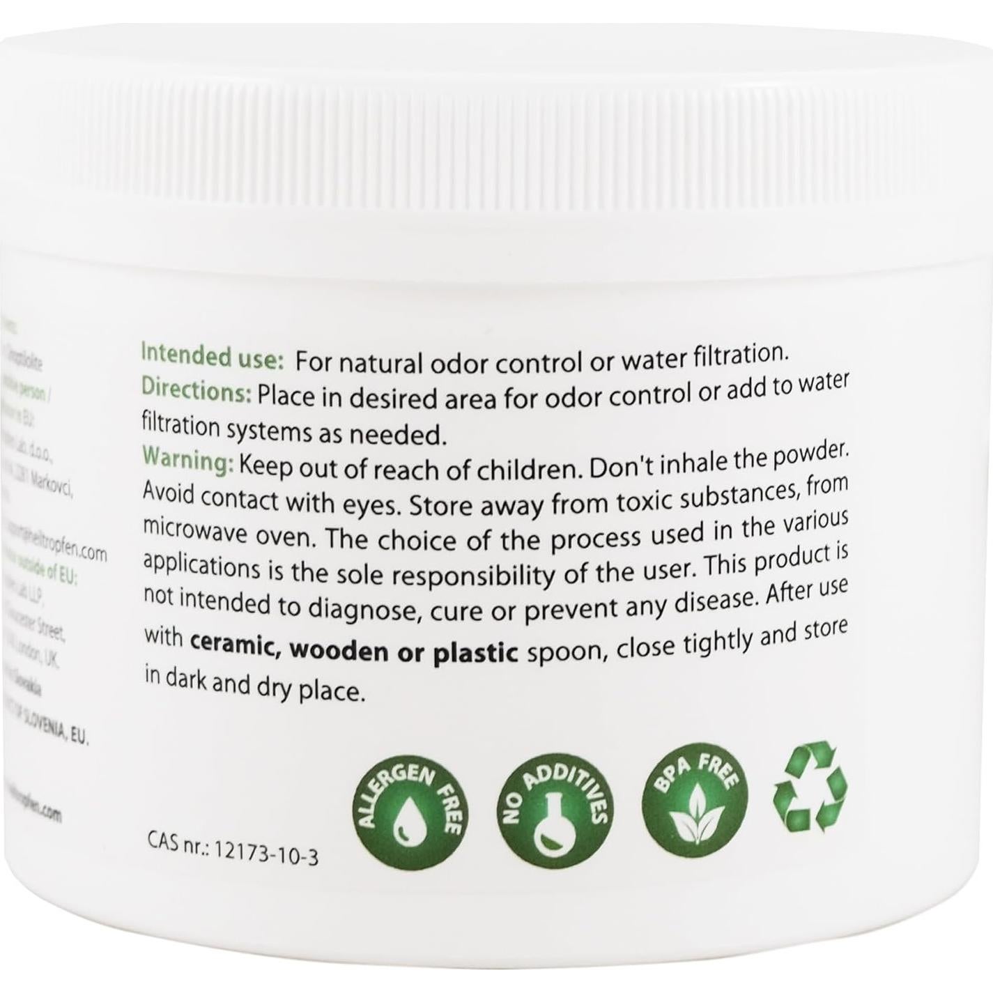 Polvo de Zeolita Activado Heiltropfen 250g Ultra Fino