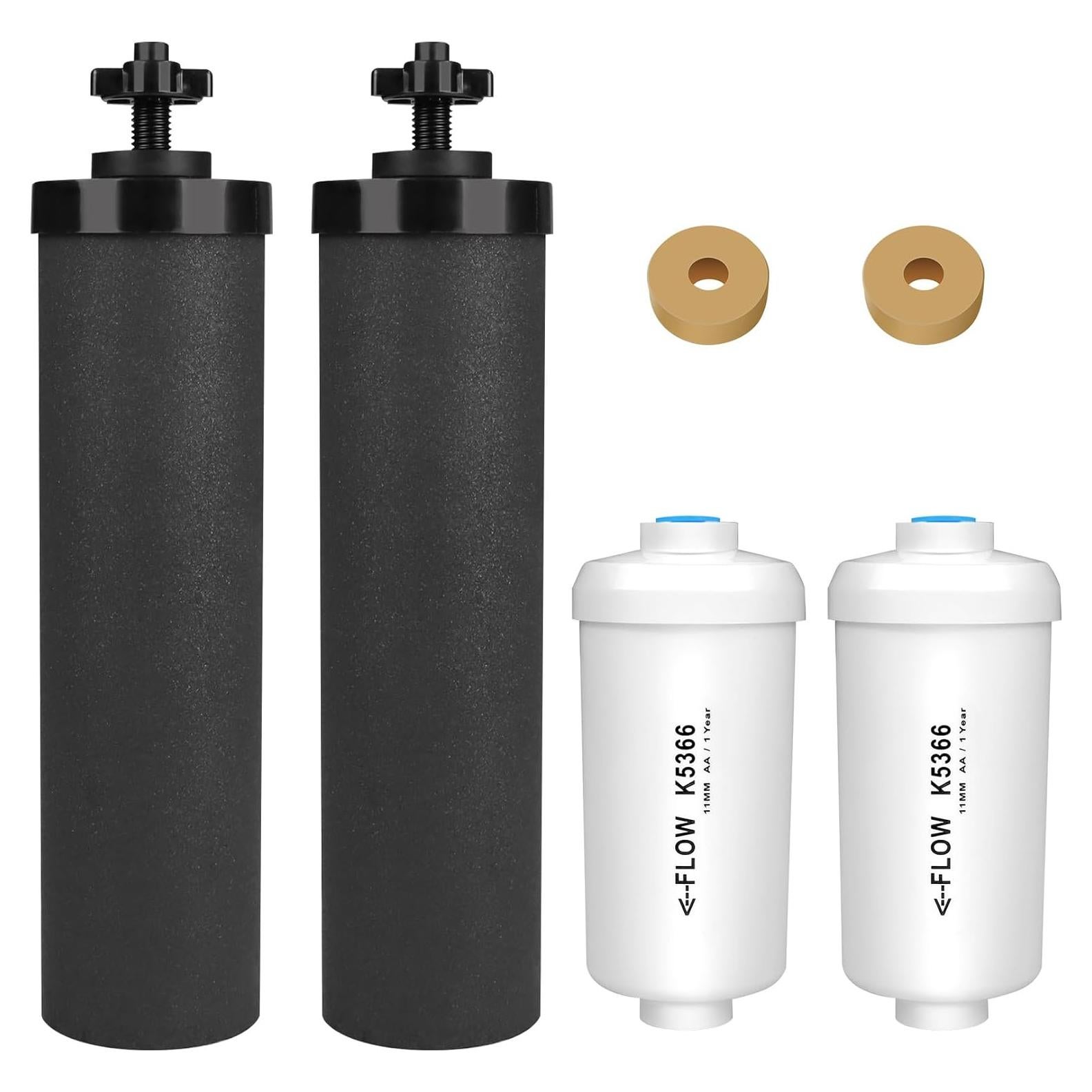 Filtros de Agua MACIFECI para Berkey - 4 Piezas Carbón Activado