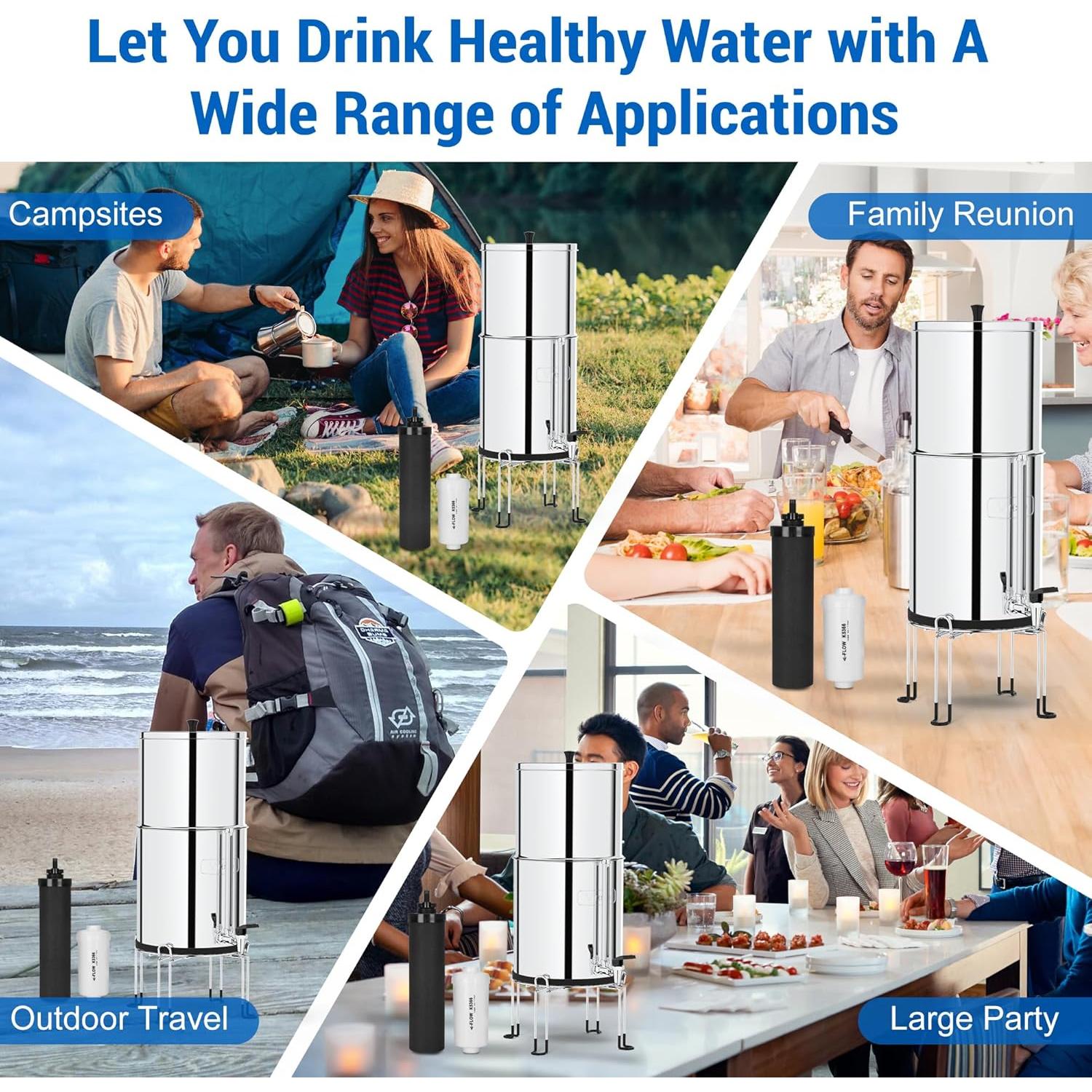 Filtros de Agua Virego para Berkey BB9-2 y PF-2 - Combo 4 Pzs