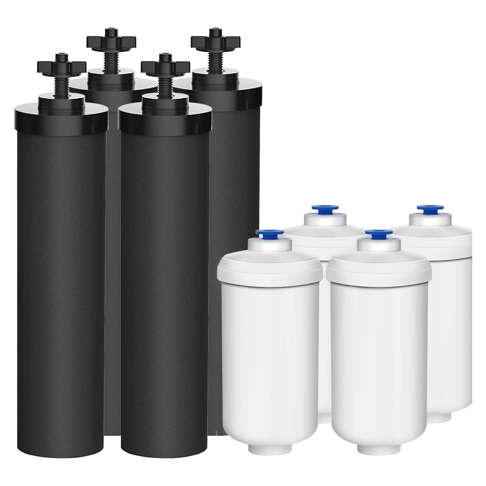 Filtro de Agua DTESL para Berkey - 4 Filtros Negros y 4 de Fluoruro