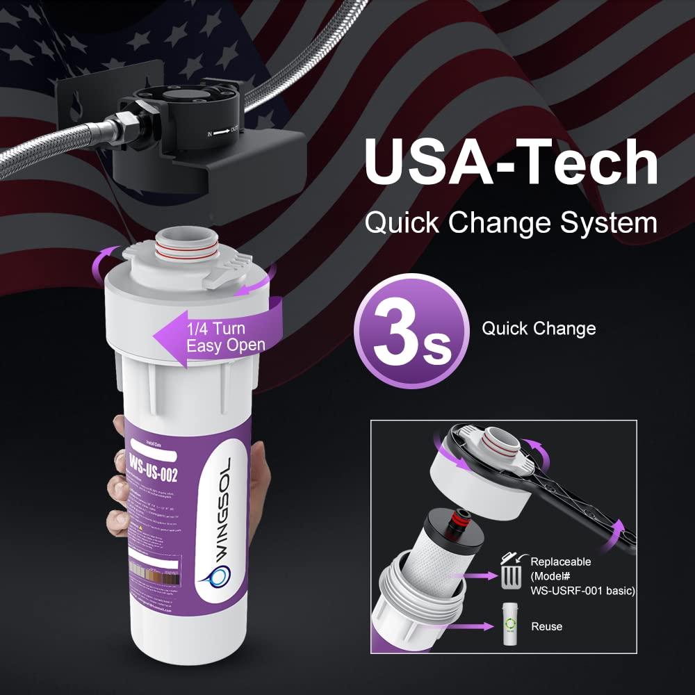 Filtro de Agua Bajo Fregadero WINGSOL 6K NSF/ANSI 42