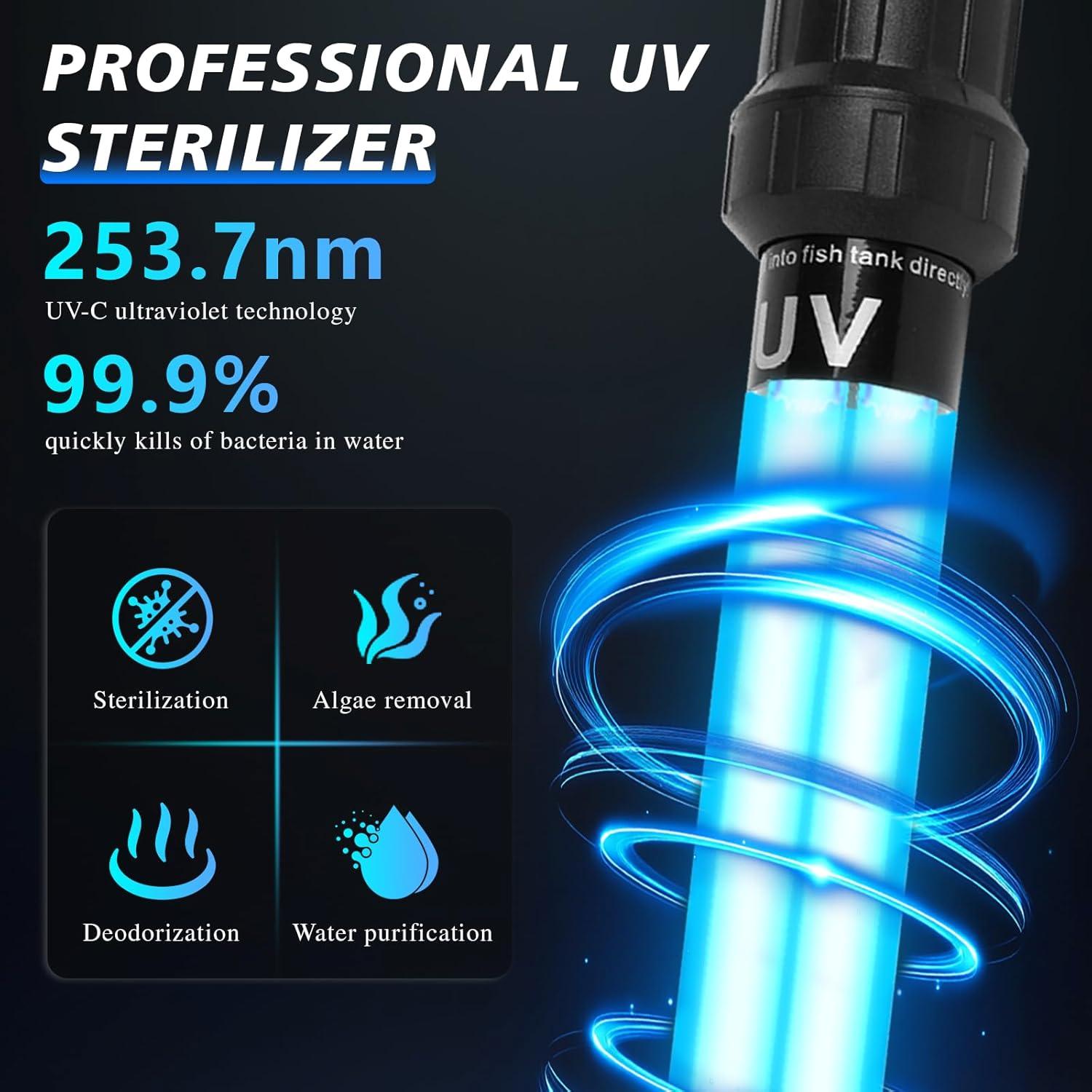 Esterilizador UV-C 20W Ayamaxon para Acuarios y Estanques