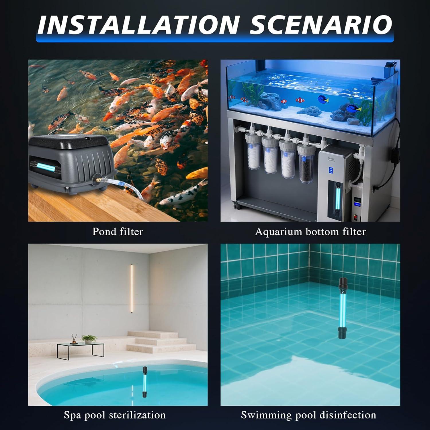 Esterilizador UV-C 20W Ayamaxon para Acuarios y Estanques