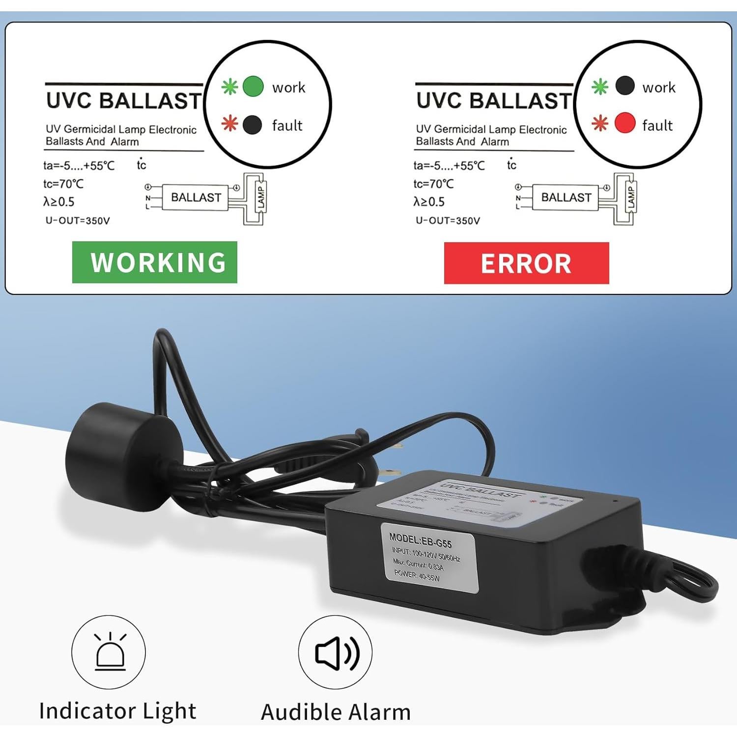 Filtro de Agua Ultravioleta Betollo 12GPM 3.4kg 55W 110V