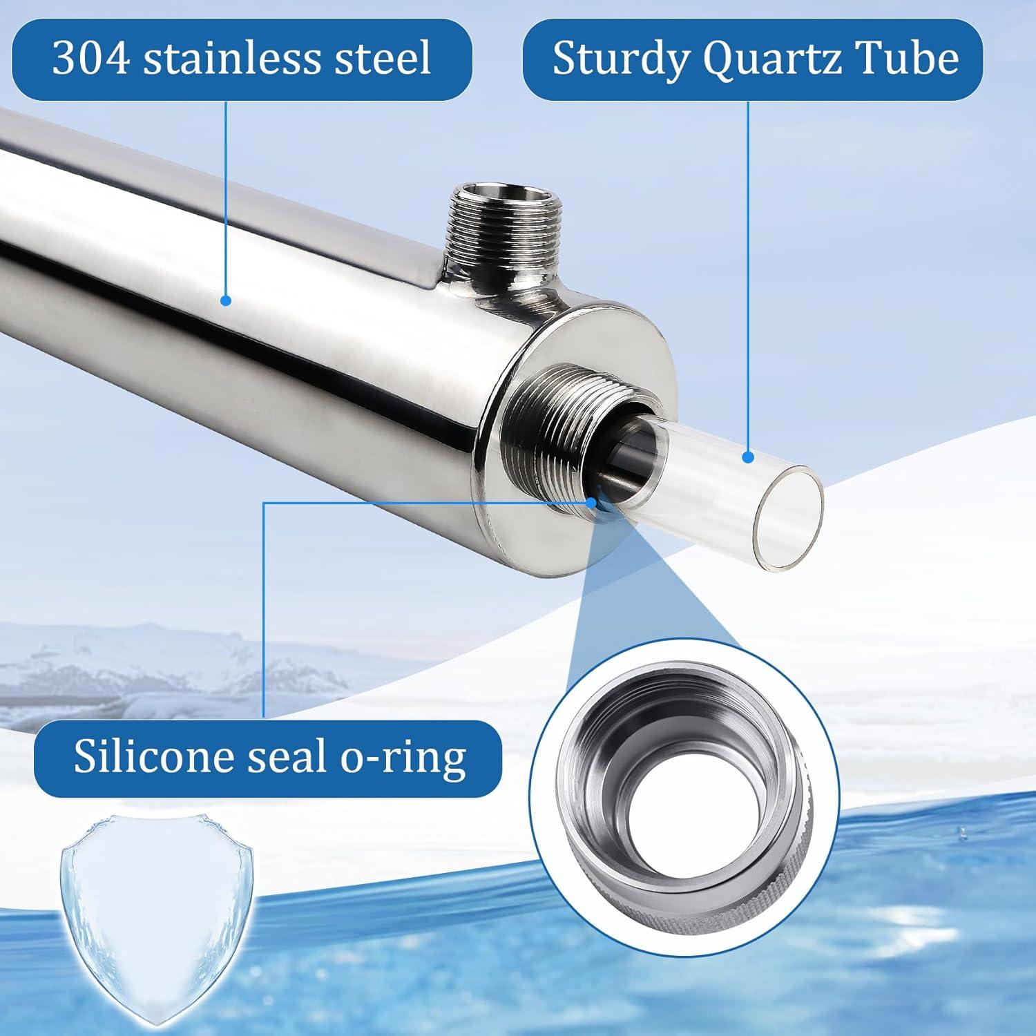 Filtro de Agua Ultravioleta Betollo 12GPM 3.4kg 55W 110V