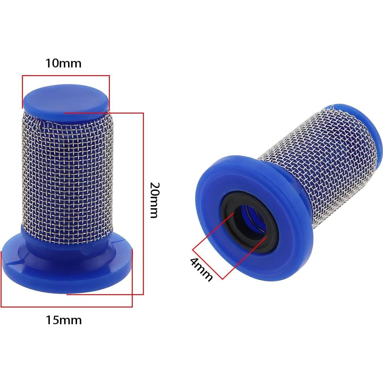 Filtros de Malla de Boquilla de Pulverización 10Pcs Azul 50 Malla
