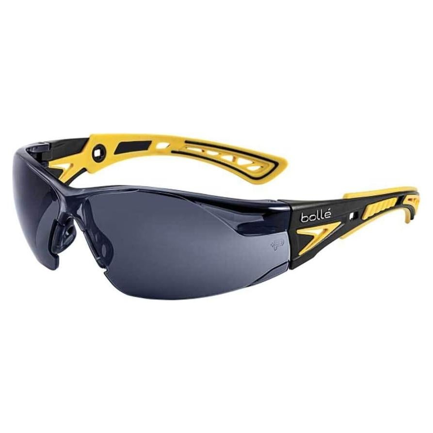 Gafas de seguridad Bollé Rush+ Negro Amarillo Lentes Humo