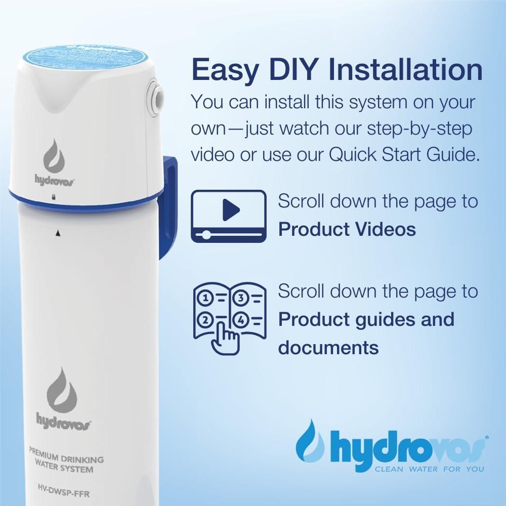 Filtro de Agua Bajo Fregadero Hydrovos DWSS 36.1 cm NSF 53