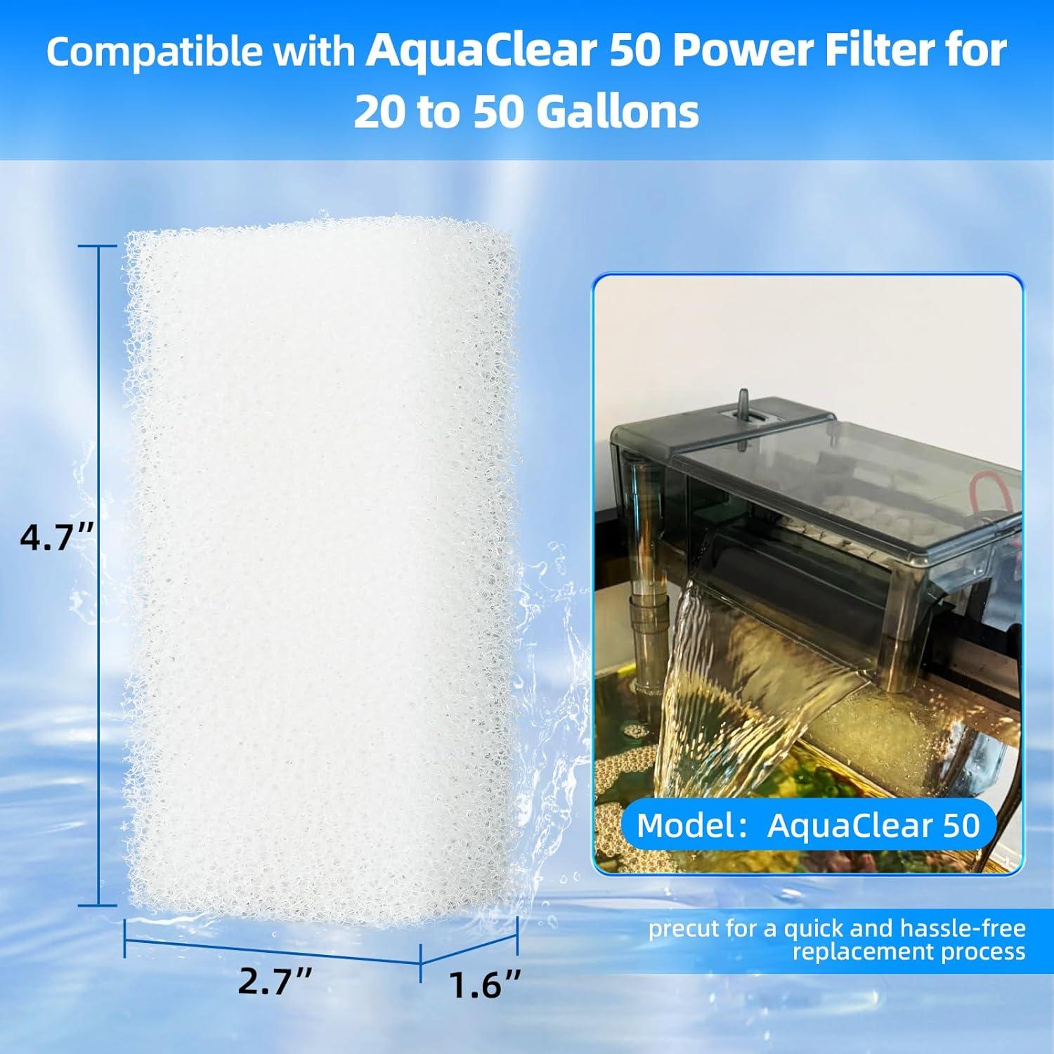 Filtros de Esponja AQUANEAT para Acuario 6 Piezas 12x7x4 cm