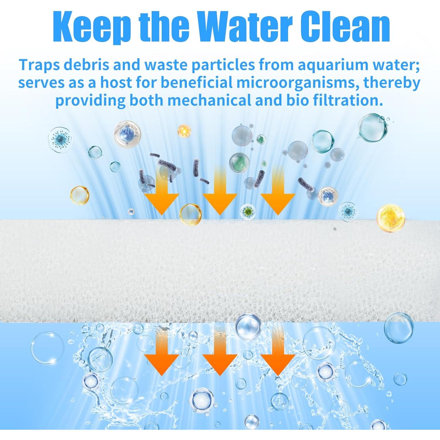 Filtros de Esponja AQUANEAT para Acuario 6 Piezas 12x7x4 cm