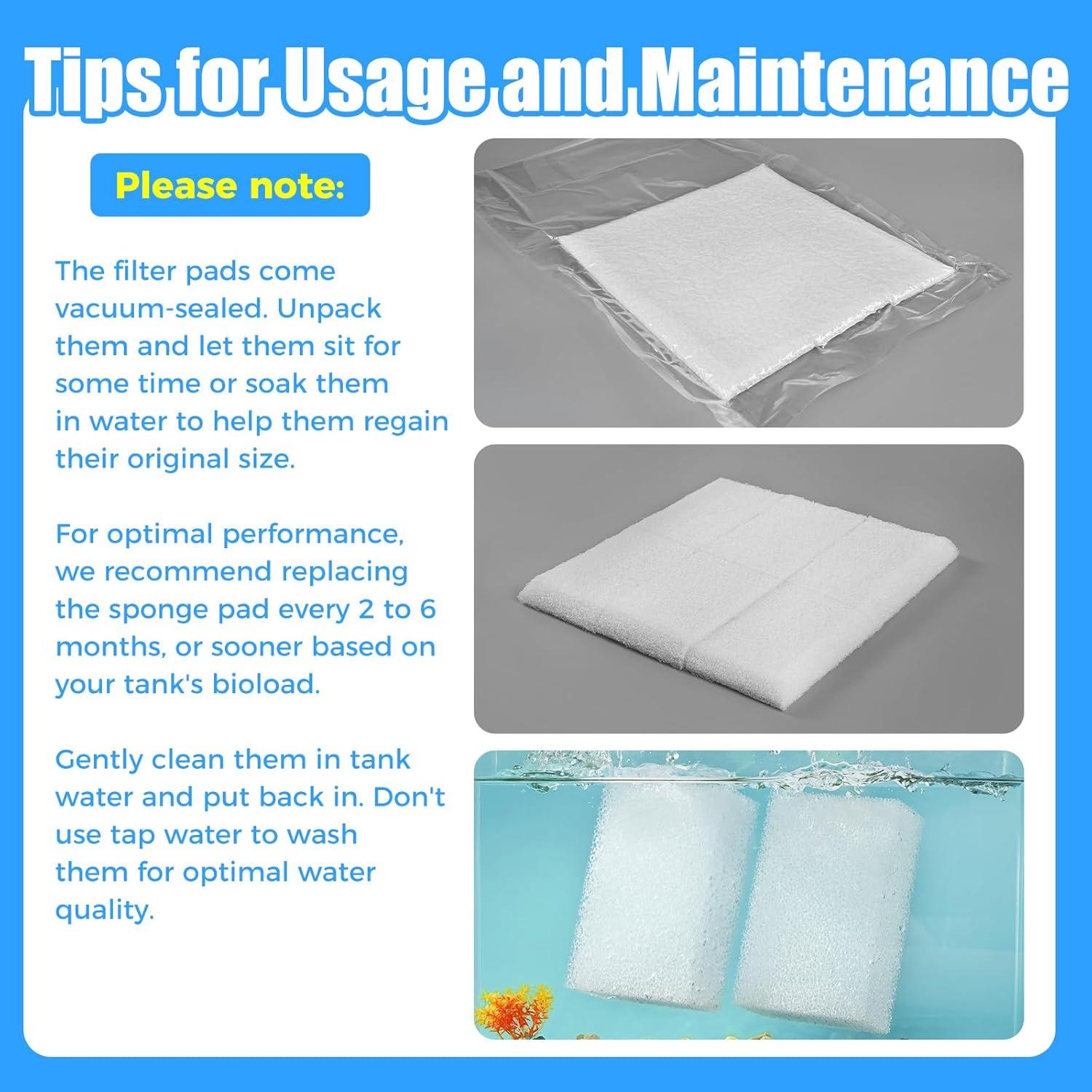 Filtros de Esponja AQUANEAT para Acuario 6 Piezas 12x7x4 cm