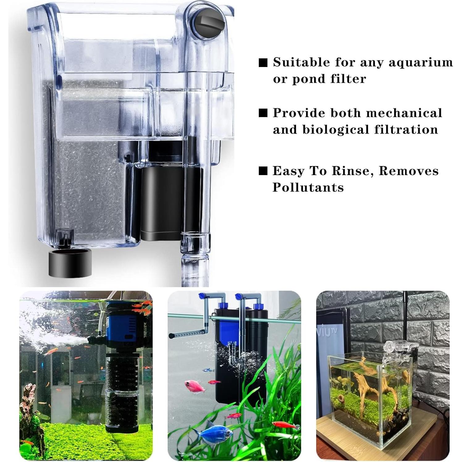 Esponjas de Filtro BILLIOTEAM 2 Pack 19.05x11.94x6.99cm Acuario