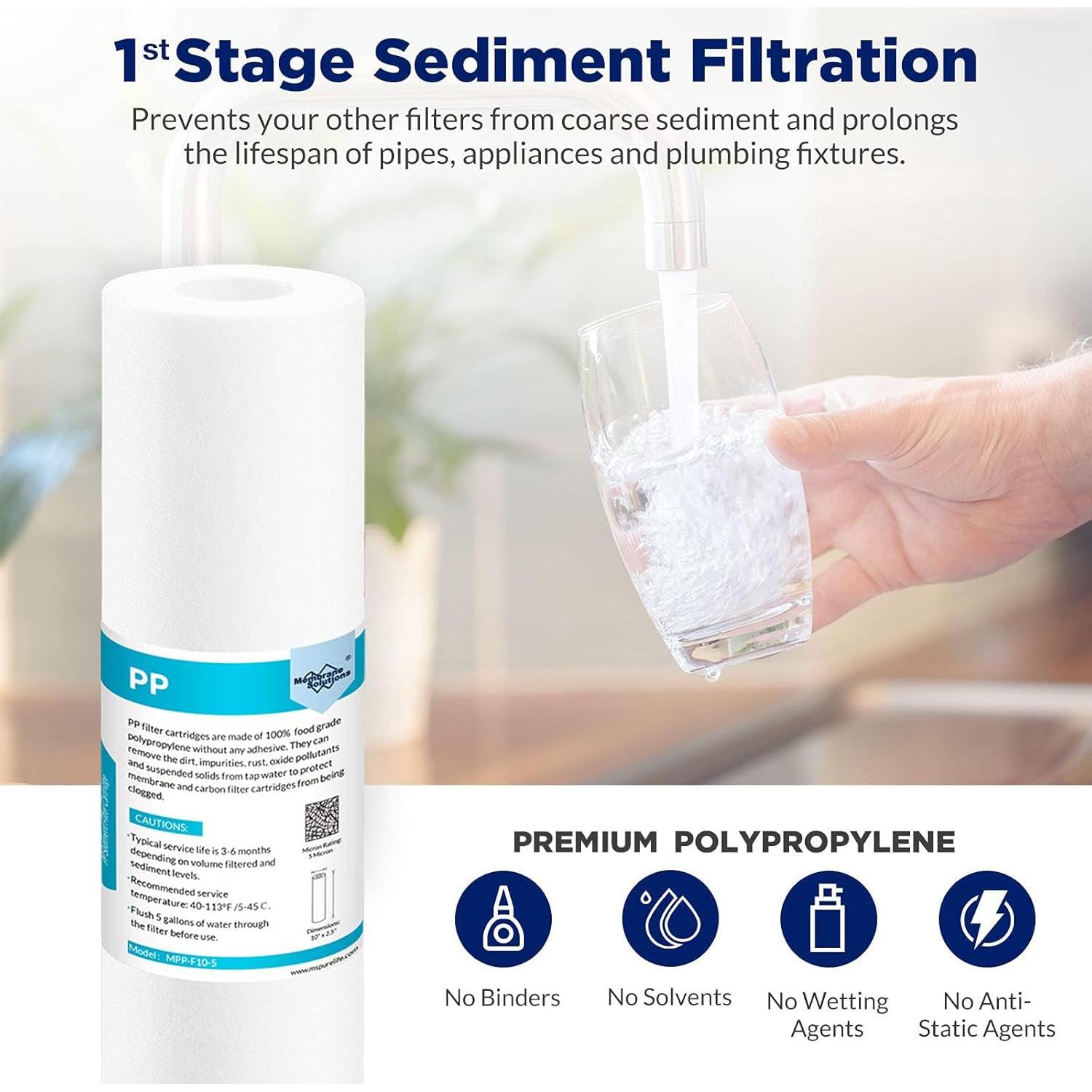 Juego de Filtros de Reemplazo RO 75 GPD Membrane Solutions