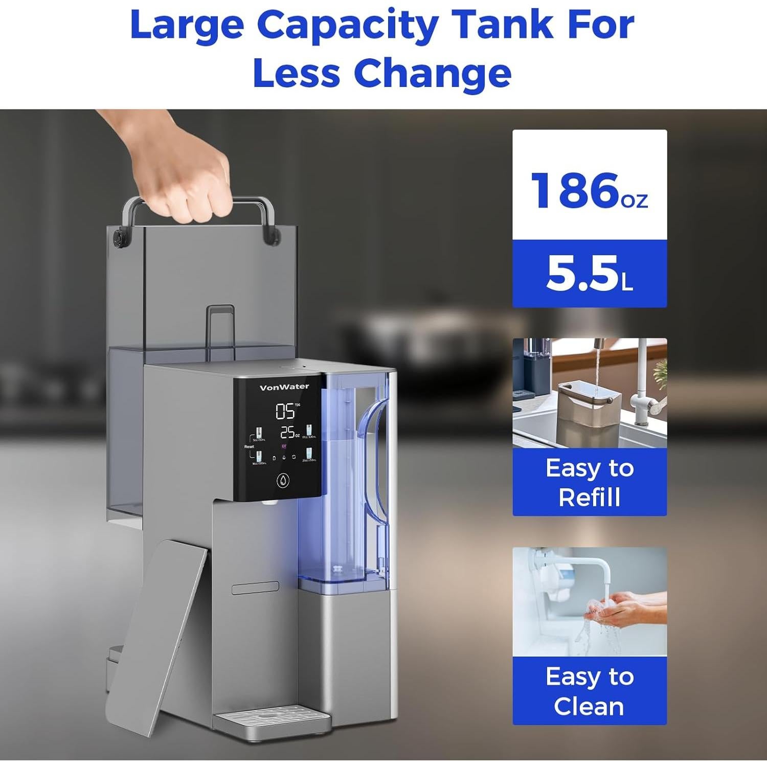 Purificador de Agua por Ósmosis Inversa VonWater CT910G 2007L