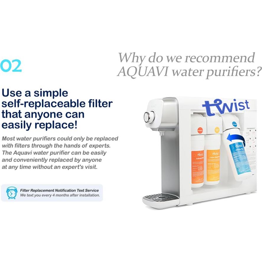 Purificador de Agua Alcalino AQUAVI TUCA 3 Etapas 4.54 kg