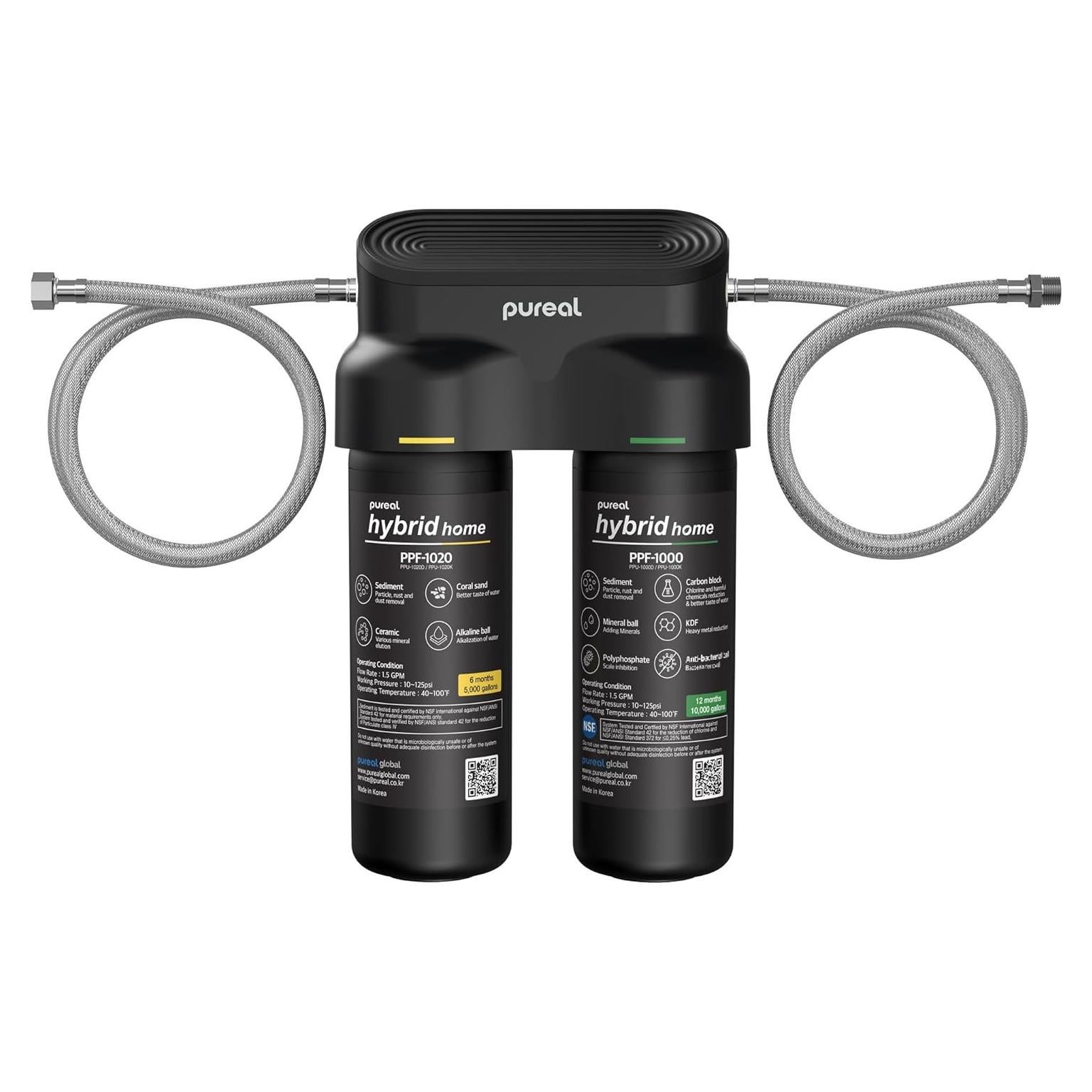 Filtro de Agua Bajo Fregadero Pureal PPU-1020K 2 Etapas 10K L