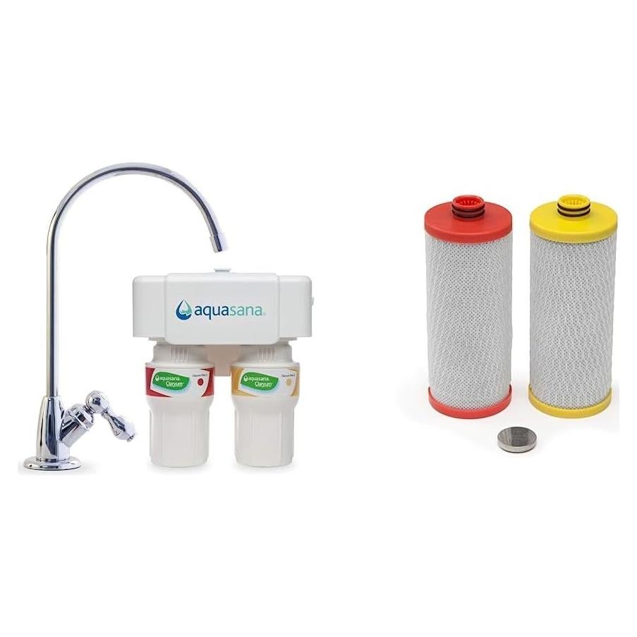 Sistema de Filtro de Agua Aquasana 2 Etapas + Grifo Cromo