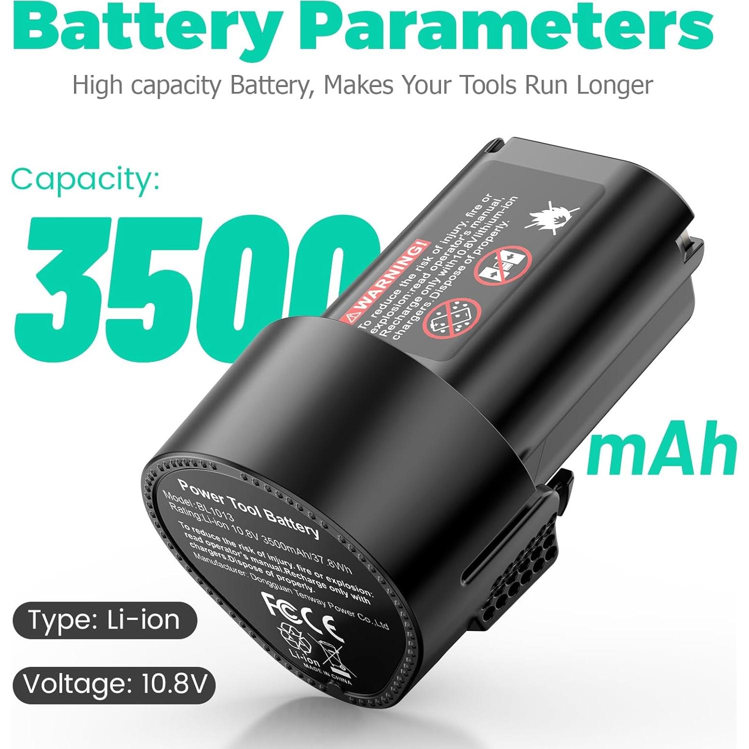 Batería de iones de litio Futurebatt 10.8V 3500mAh para Makita
