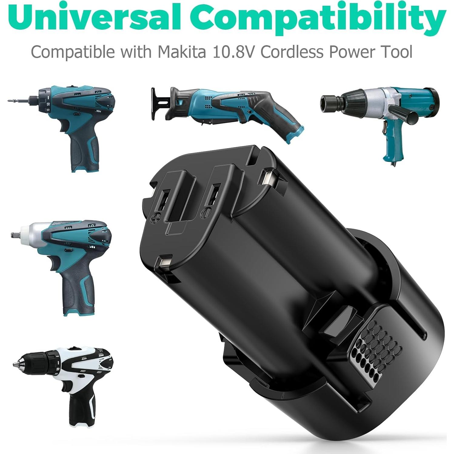 Batería de iones de litio Futurebatt 10.8V 3500mAh para Makita