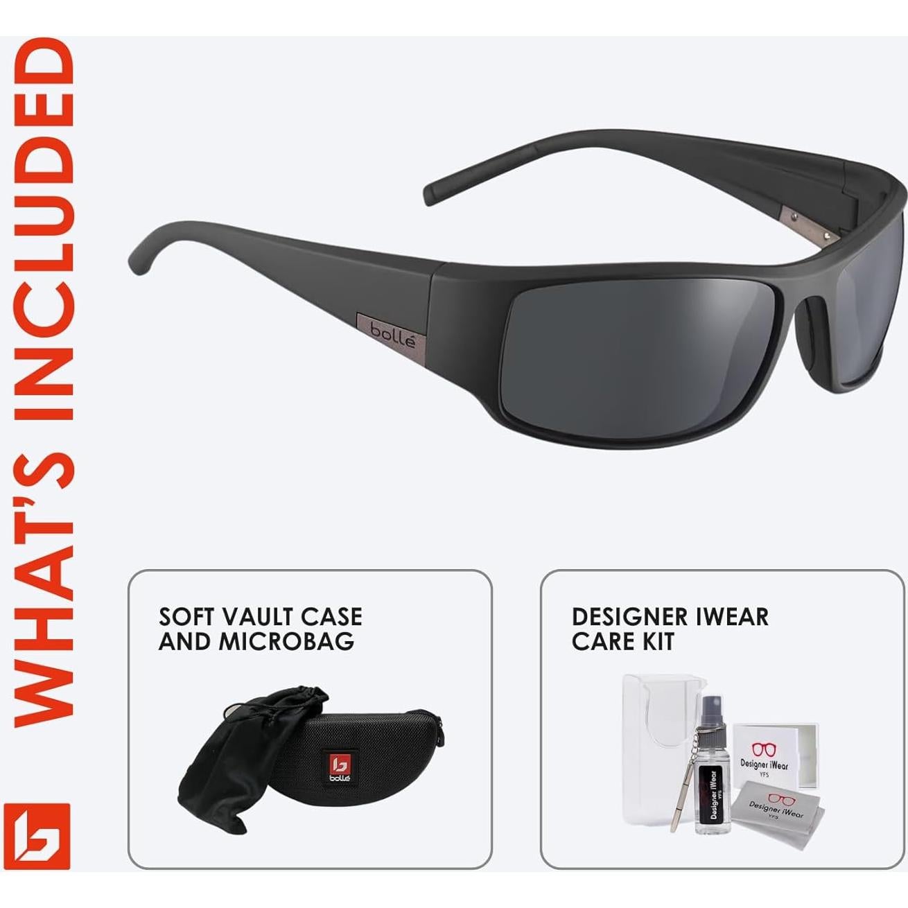 Gafas de Sol Bolle 63mm Polarizadas para Hombres y Mujeres