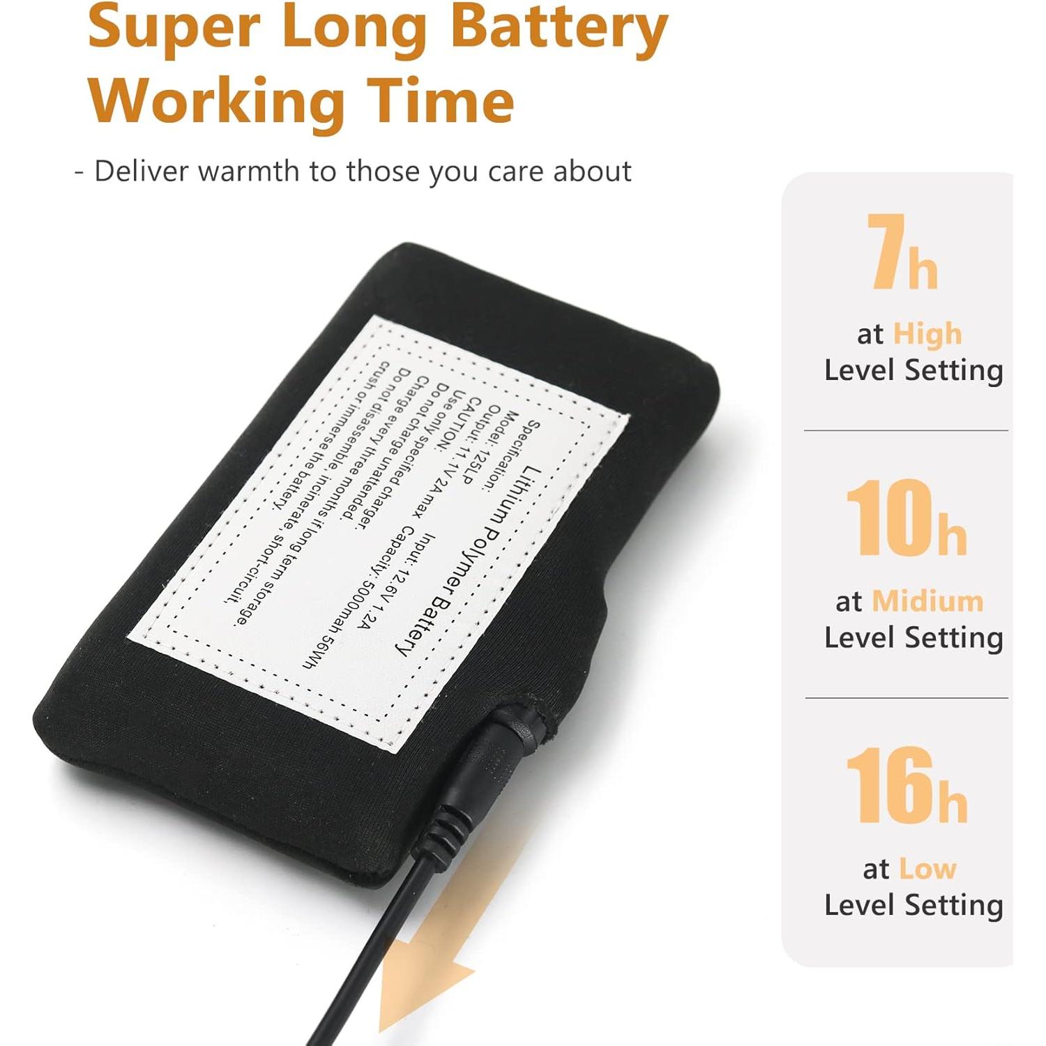 Batería de Chaqueta Calentada 12V HomWanna 5000mAh con Cargador