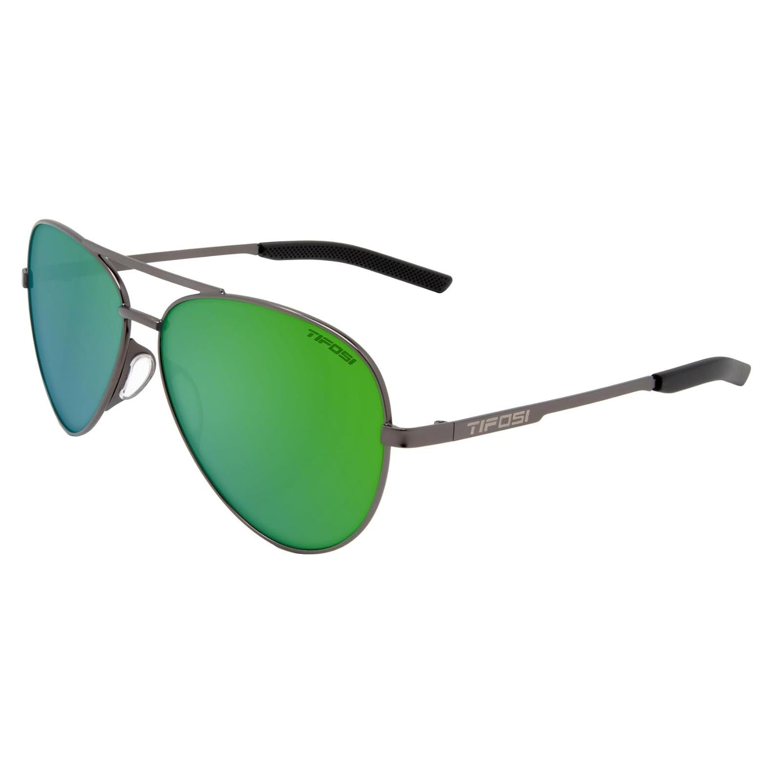 Gafas de sol aviador Tifosi sin enredos - Lente ahumado verde